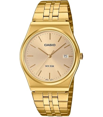 Amazon.com: Casio MTP-B146G-3AV Men's Vintage Gold Tone Stainless